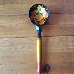 KHOKHLOMA RUSSIAN FOLK ART Handpainted/made 7.25" Lacquer Wood Spoon New!